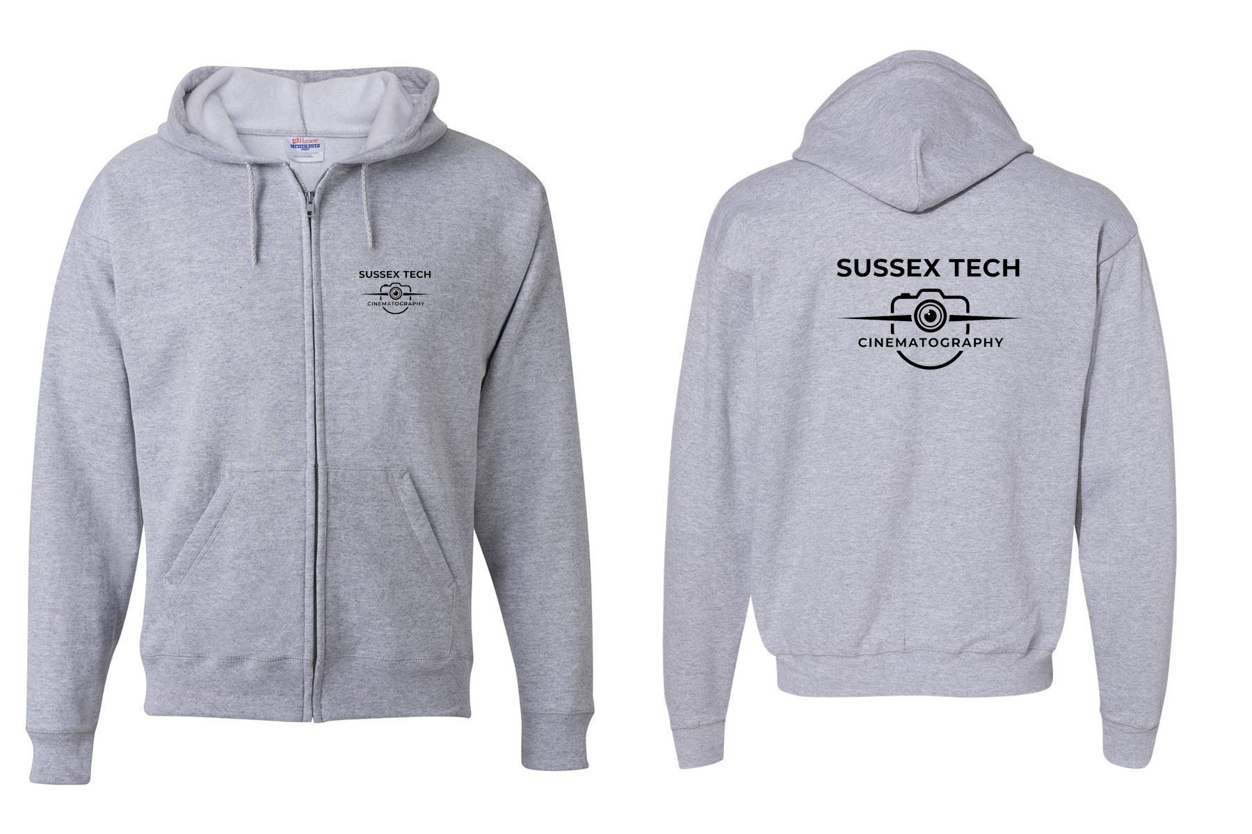 Sussex Tec Film design 3 Zip up Sweatshirt