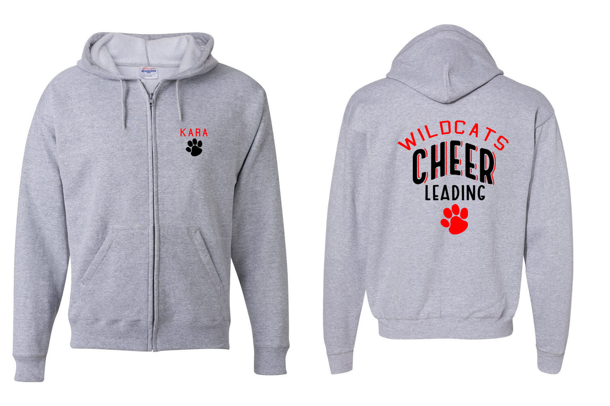 Wildcats Cheer design 5 Zip up Sweatshirt