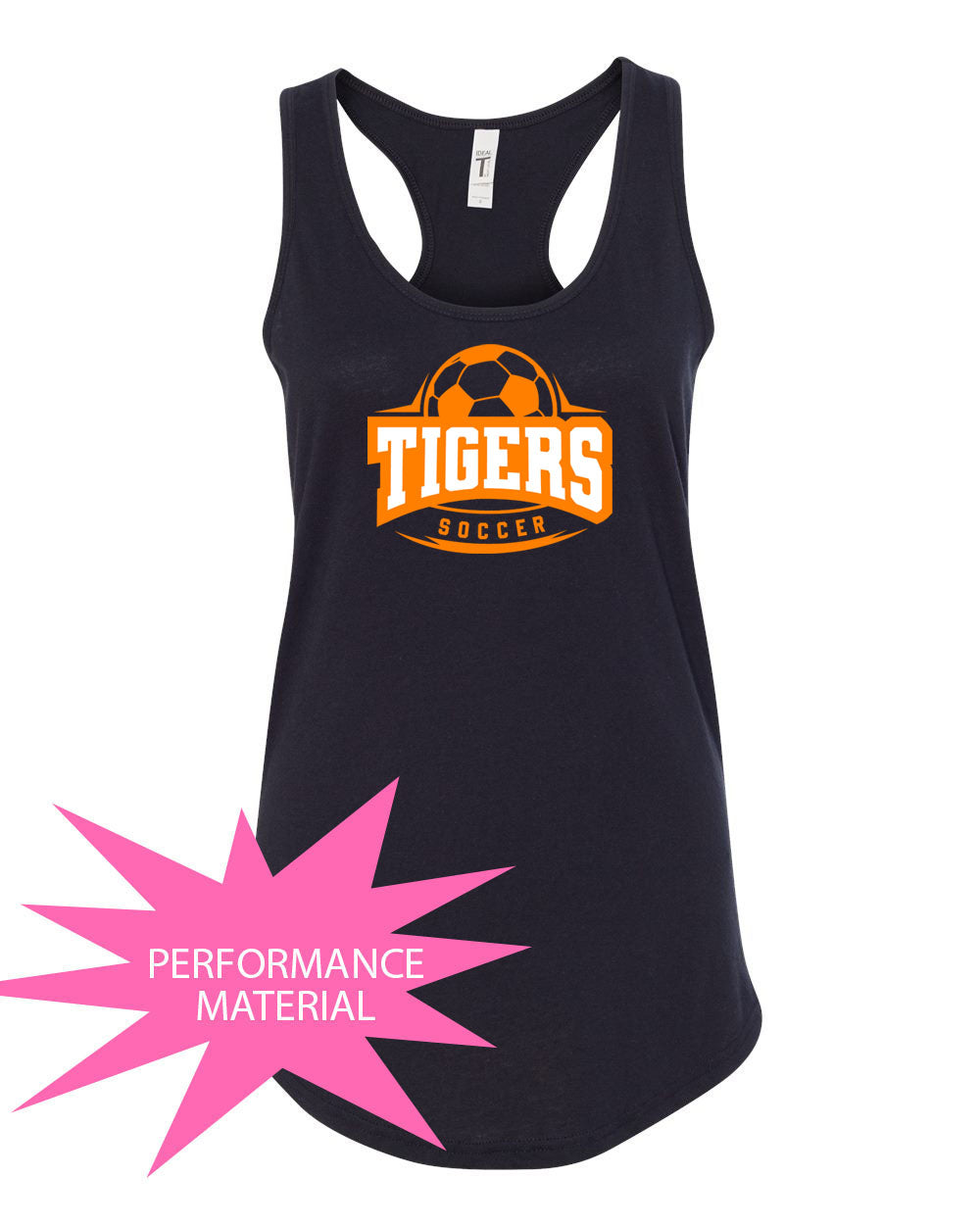 Lafayette Soccer Performance Racerback Tank Top Design 1