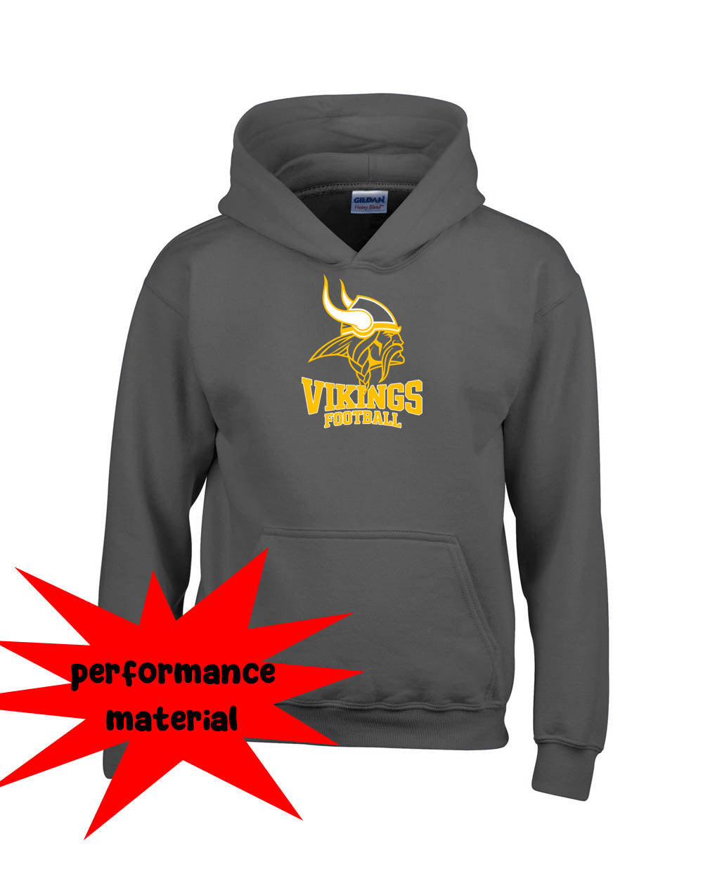 Vikings Football Performance Hooded Sweatshirt Design 5