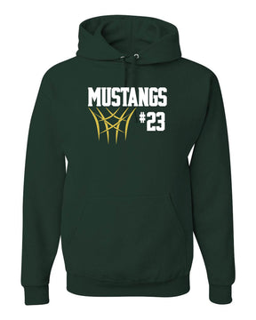 Mustangs Basketball Design 8 Hooded Sweatshirt