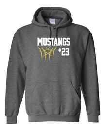 Mustangs Basketball Design 8 Hooded Sweatshirt