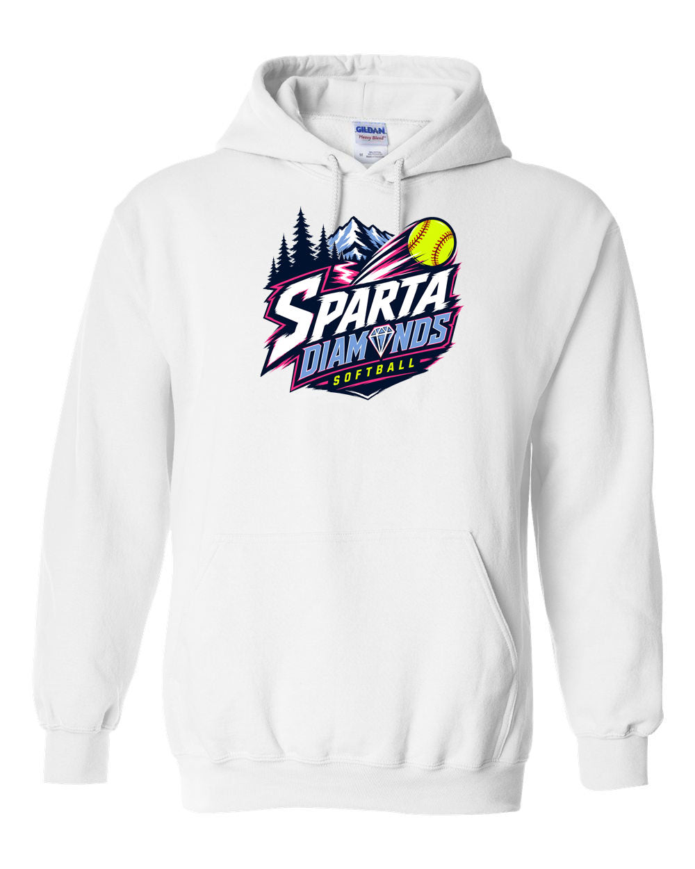Sparta Diamonds Hooded Sweatshirt Design 1