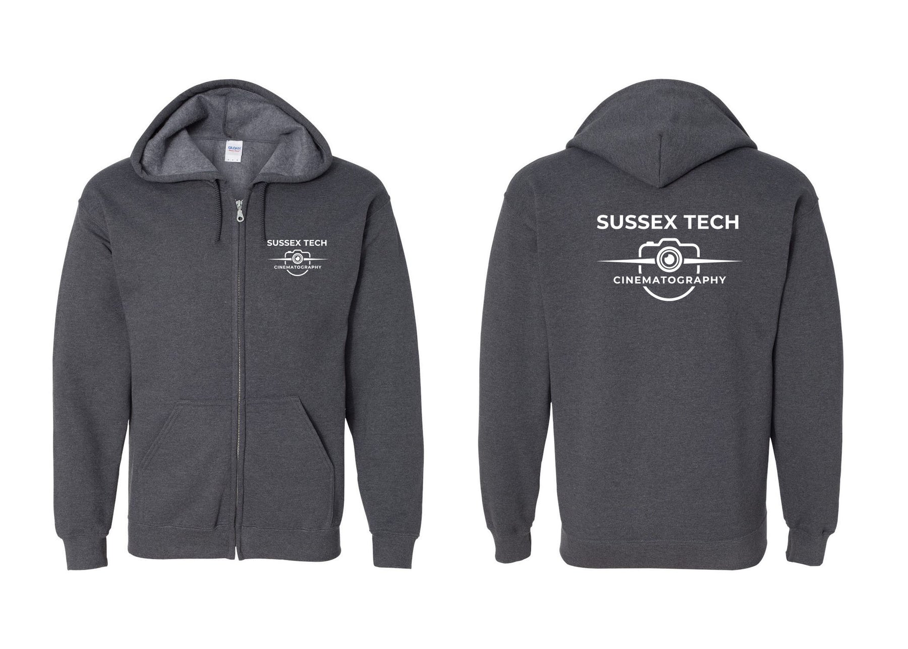 Sussex Tec Film design 3 Zip up Sweatshirt