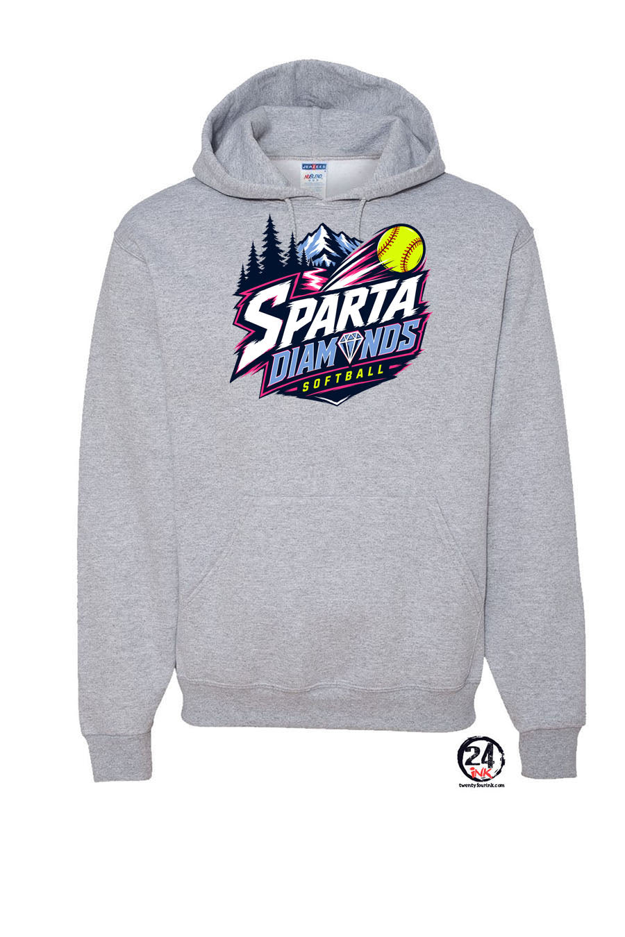 Sparta Diamonds Hooded Sweatshirt Design 1