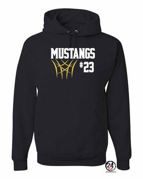 Mustangs Basketball Design 8 Hooded Sweatshirt