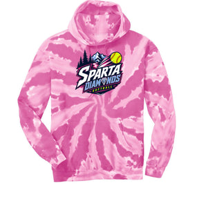 Sparta Diamonds Tie-Dye Hooded Sweatshirt Design 1