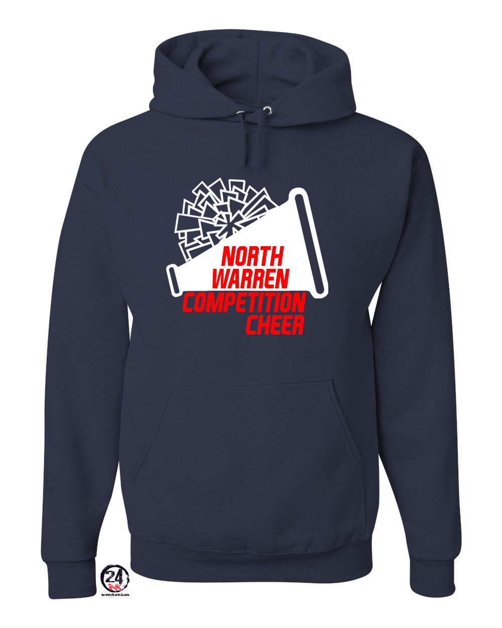 North Warren Cheer Design 3 Hooded Sweatshirt