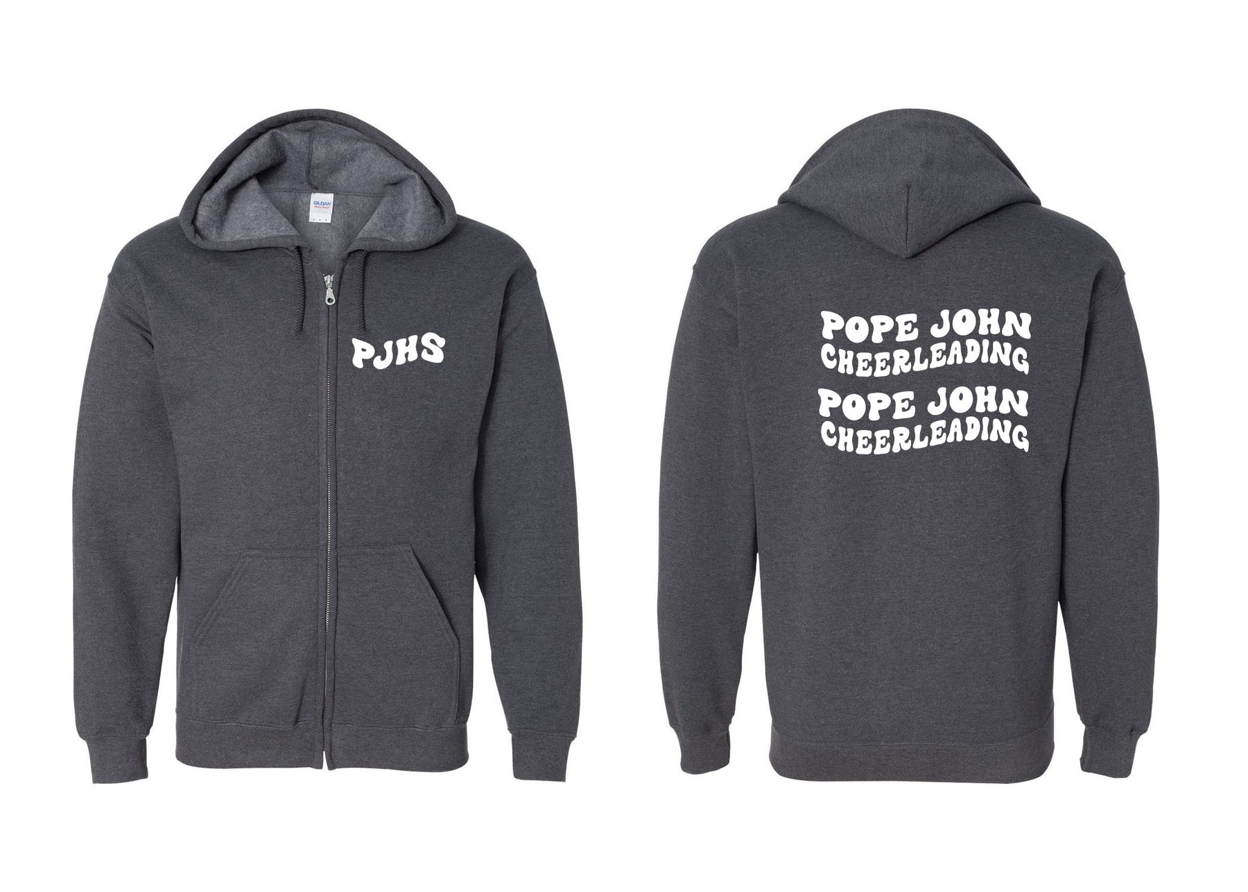 Pope John Cheer Design 6 Zip up Sweatshirt