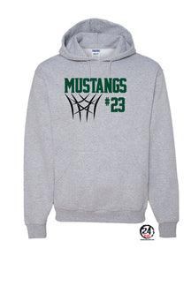 Mustangs Basketball Design 8 Hooded Sweatshirt