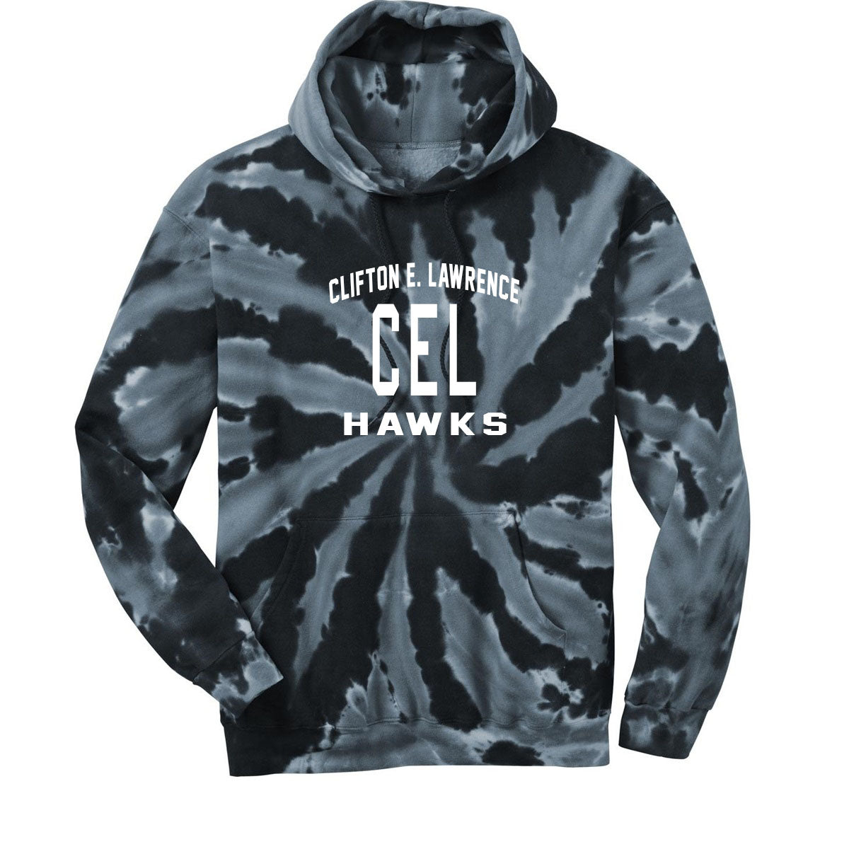 Clifton E. Lawrence Tie-Dye Hooded Sweatshirt Design 3