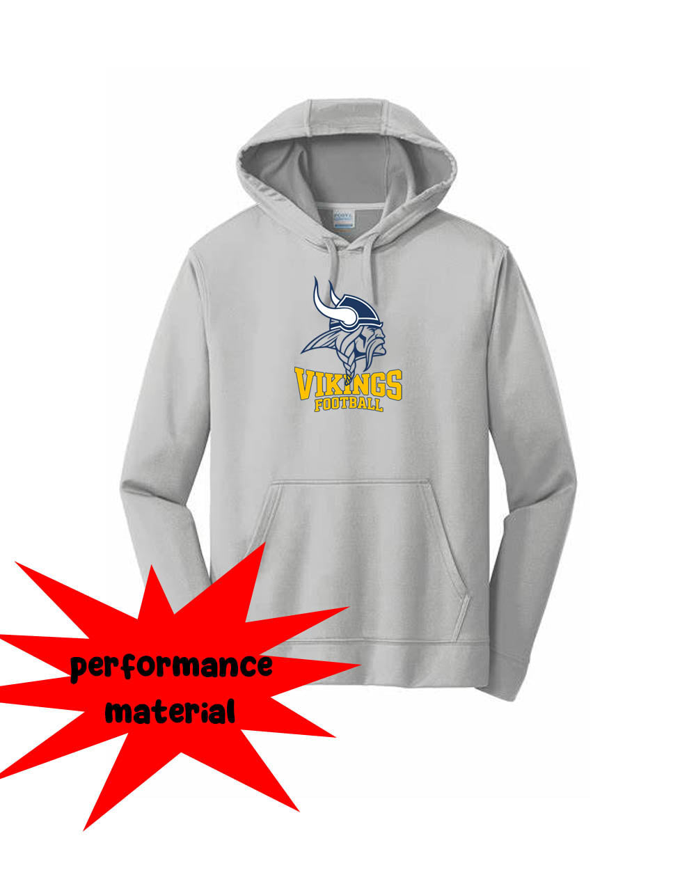 Vikings Football Performance Hooded Sweatshirt Design 5