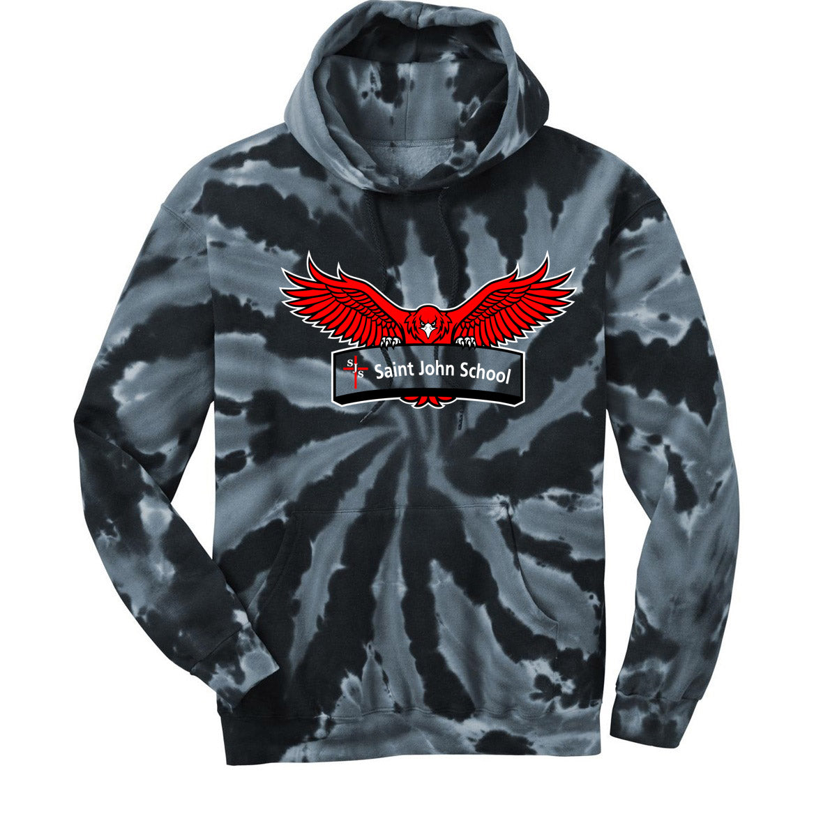 St. John's Tie-Dye Hooded Sweatshirt Design 6