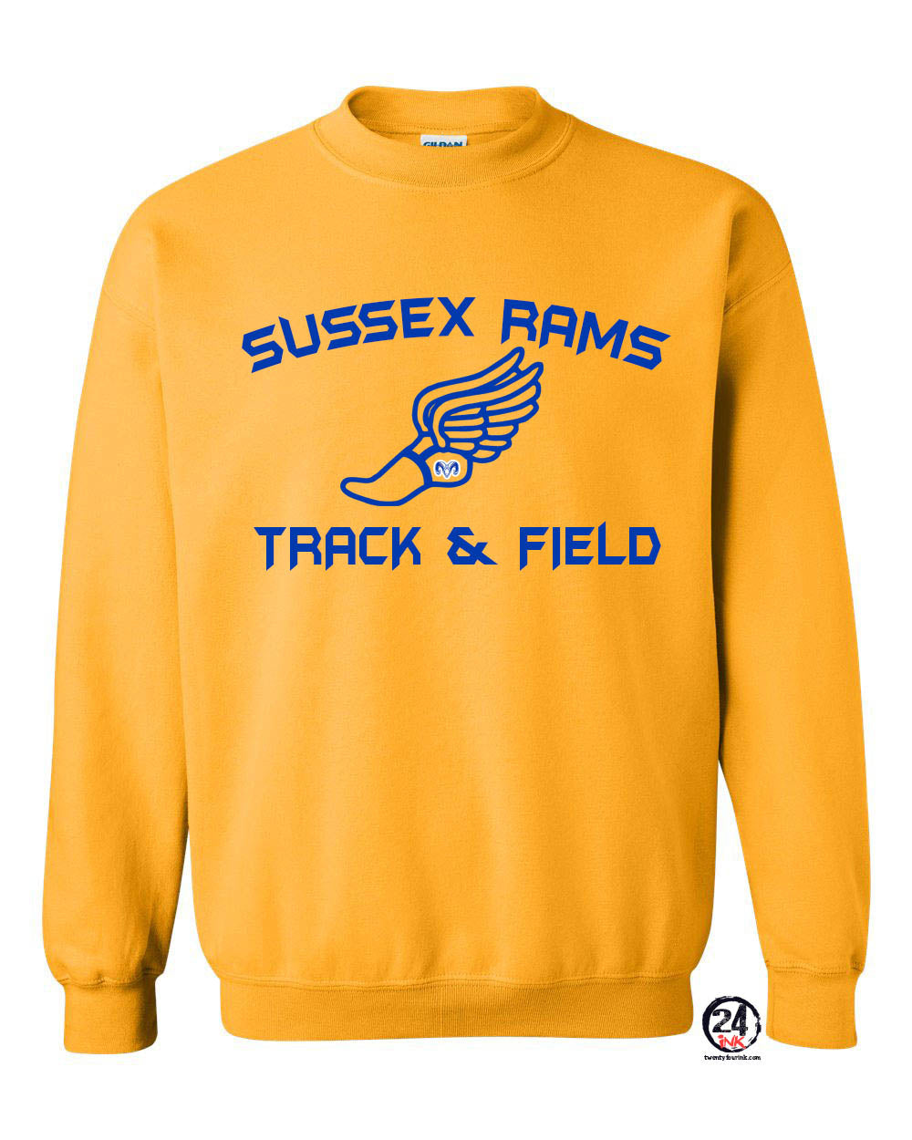 Sussex Rams Track Design 2  Non Hooded Sweatshirt