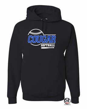 Cougars Softball Design 7 Hooded Sweatshirt