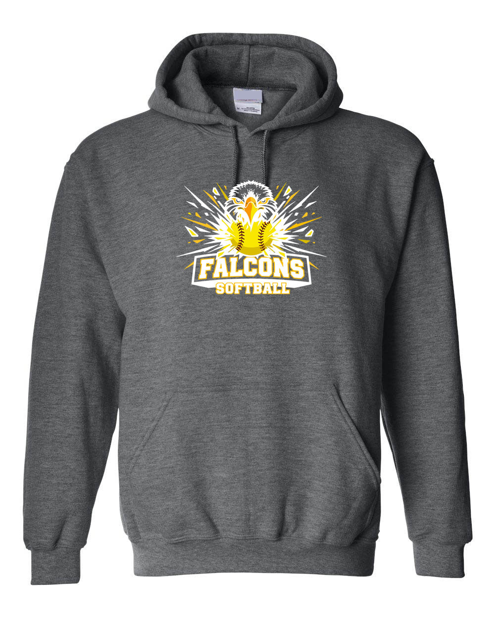 Falcons Softball Hooded Sweatshirt Design 1