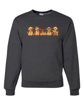 Puppies and Pumpkins non hooded sweatshirt