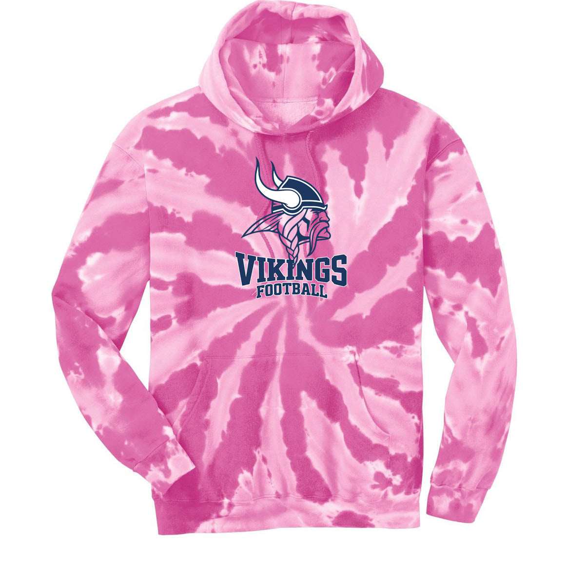 Viking football Tie-Dye Hooded Sweatshirt Design 5