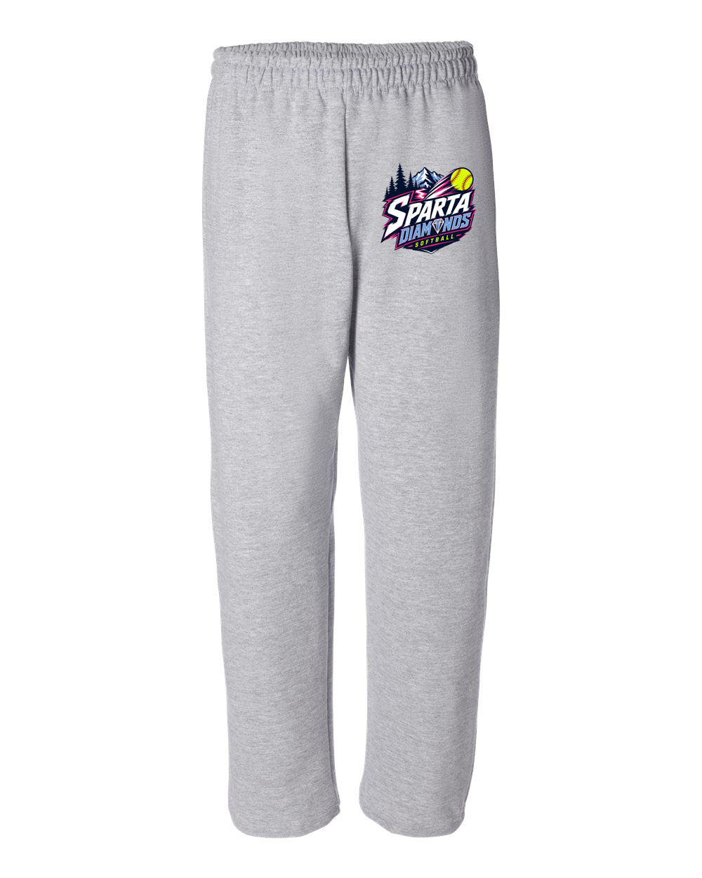 Sparta Diamonds Open Bottom Sweatpants Design 1