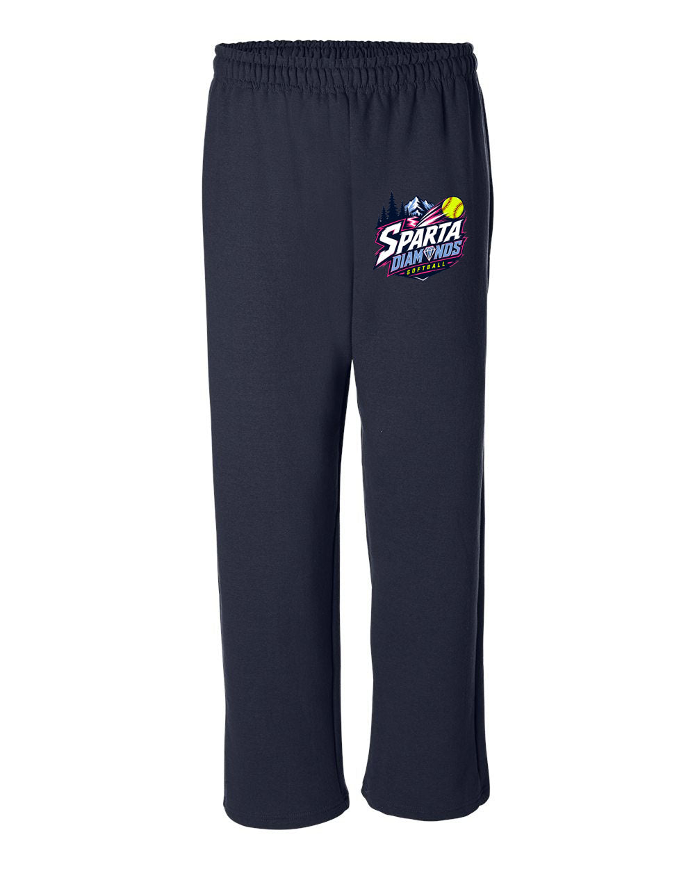Sparta Diamonds Open Bottom Sweatpants Design 1
