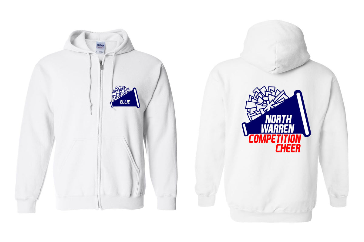 North Warren Cheer Design 3 Zip up Sweatshirt