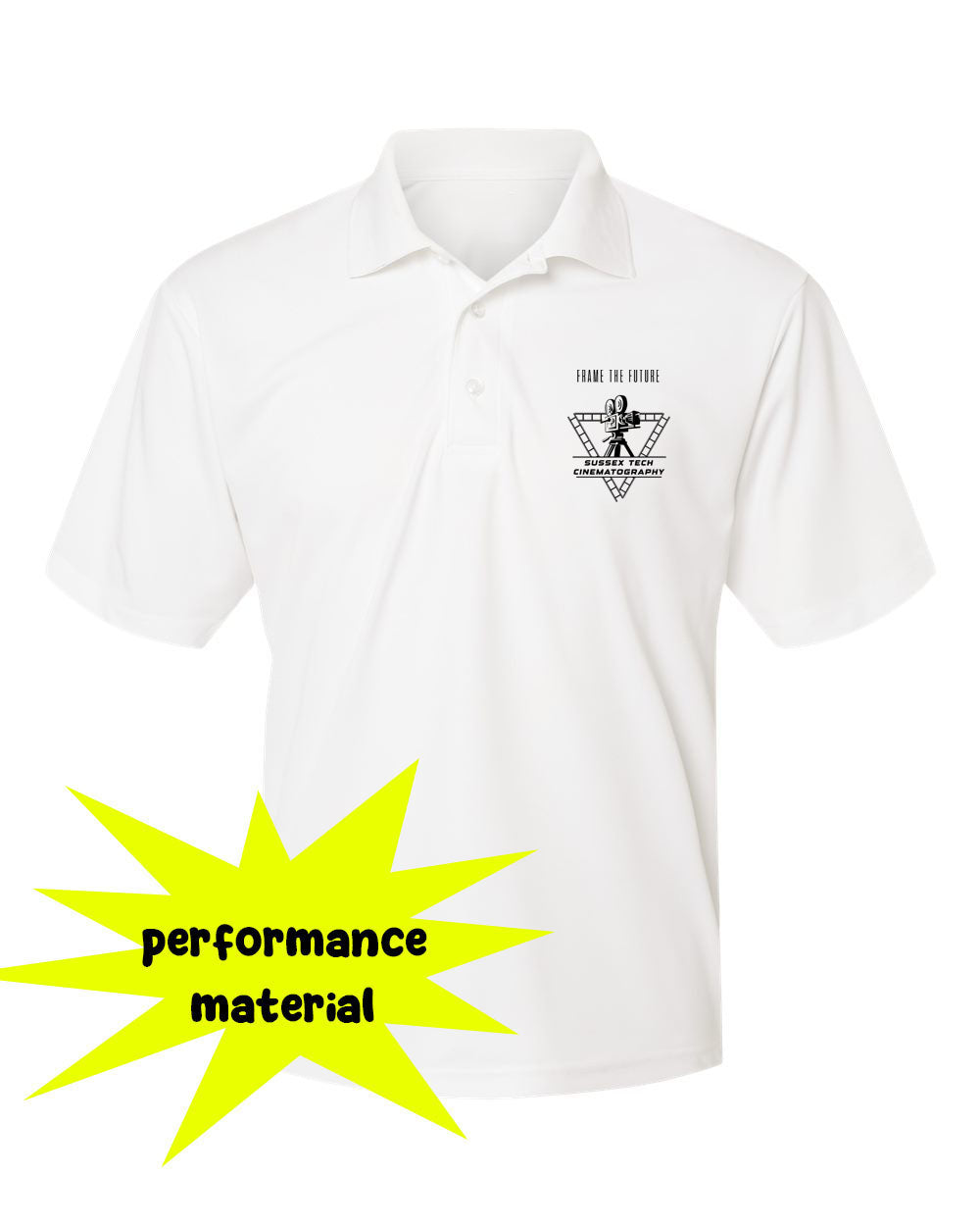 Sussex Tech Film Design 2 Performance Material Polo T-Shirt