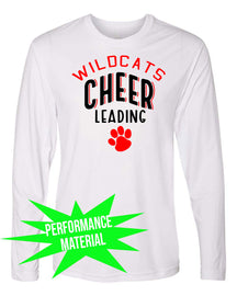 Wildcats cheer Performance Material Design 5 Long Sleeve Shirt