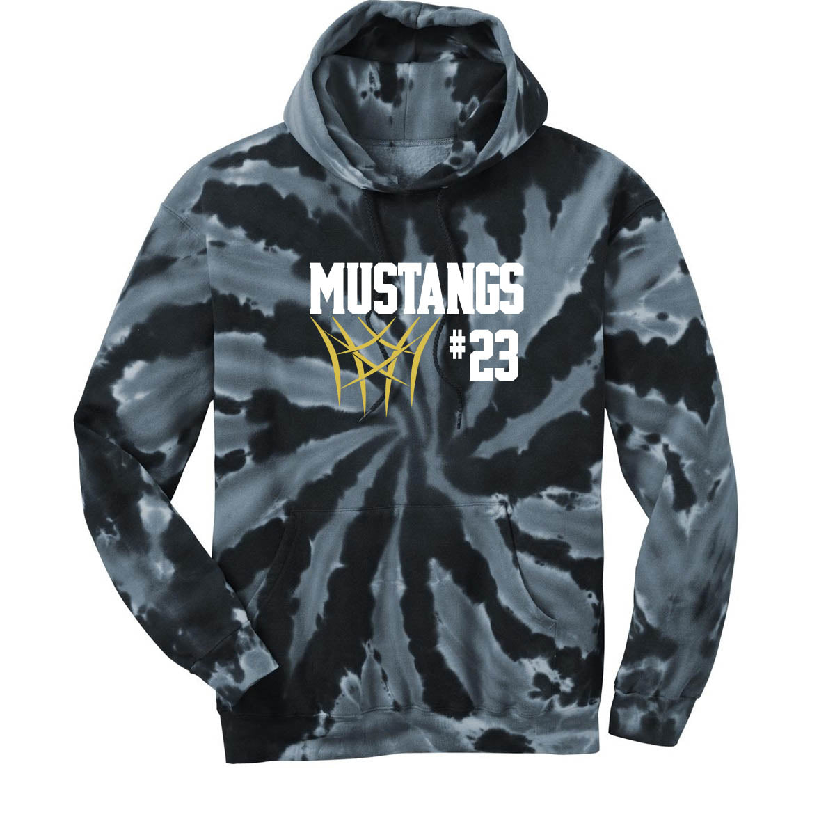 Mustangs Basketball Tie-Dye Hooded Sweatshirt Design 8