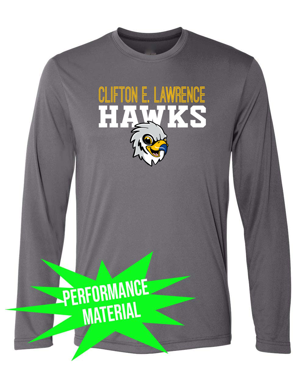 Clifton E. Lawrence Performance Material Long Sleeve Shirt Design 1