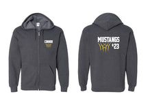 Mustangs Basketball design 8 Zip up Sweatshirt