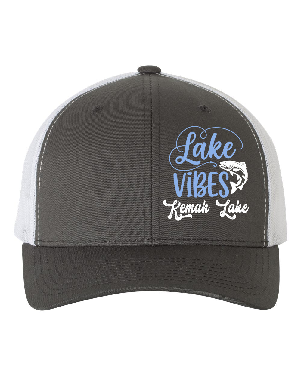 Kemah Lake Trucker Hat Design 3