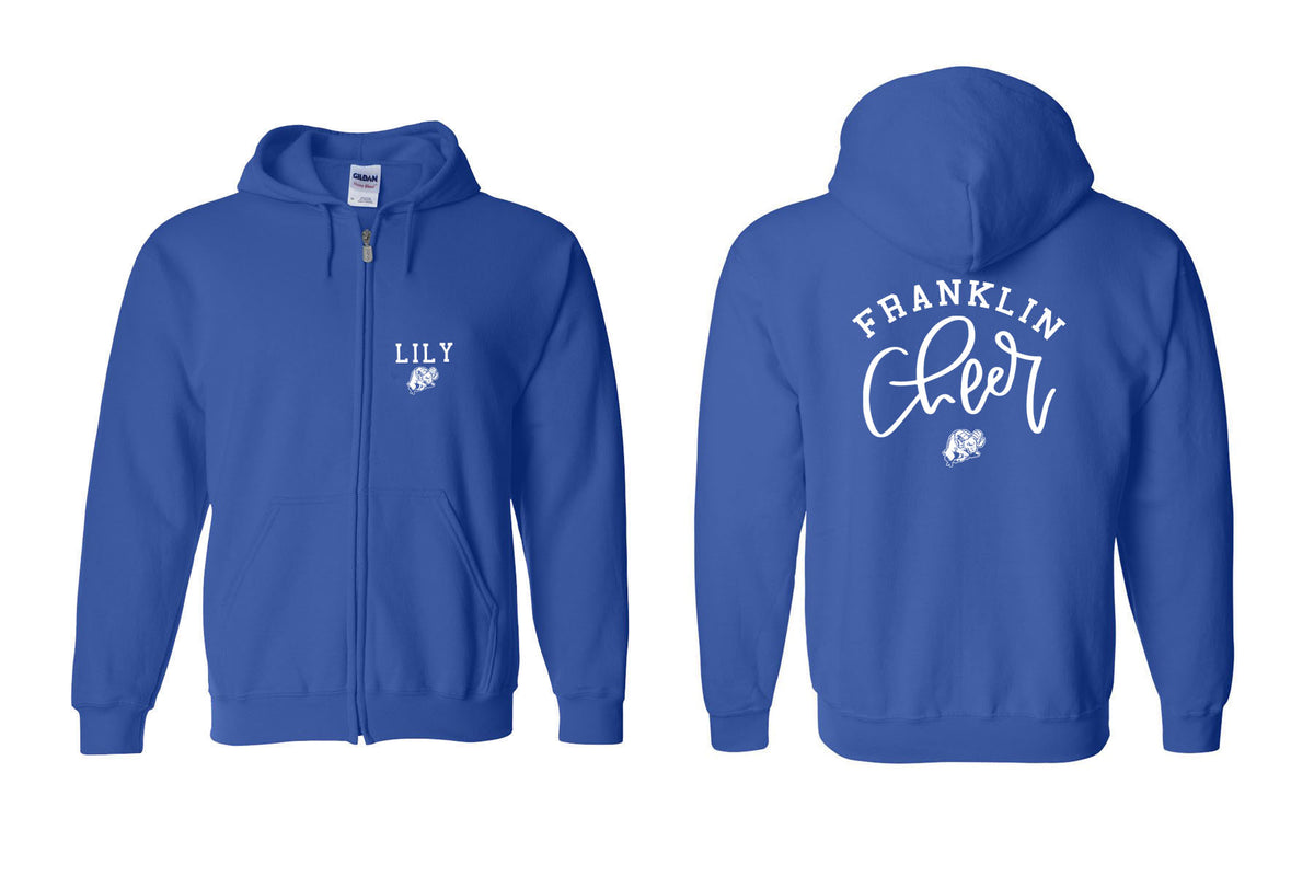 Franklin Cheer design 3 Zip up Sweatshirt