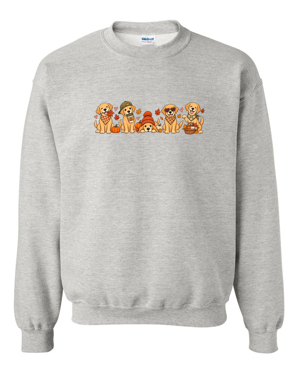 Puppies and Pumpkins non hooded sweatshirt
