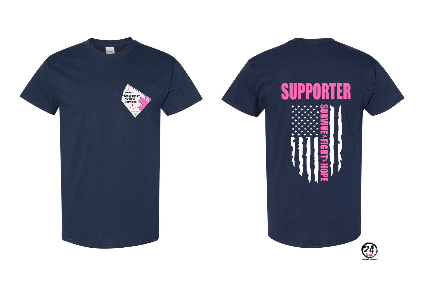 Vernon EMS Breast Cancer Awareness T-Shirt