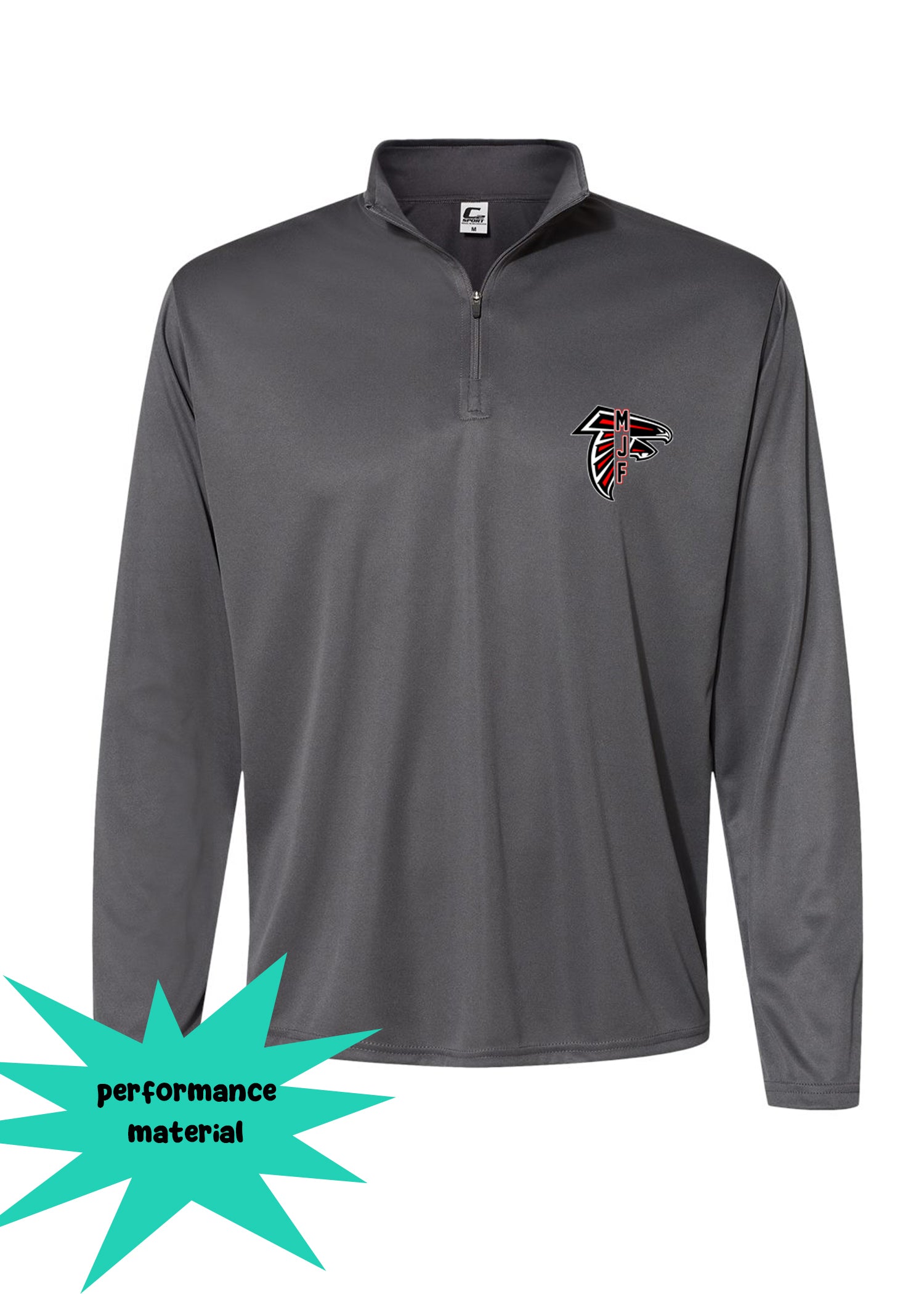 Falcons Football Quarter Zip Long Sleeve Design 5