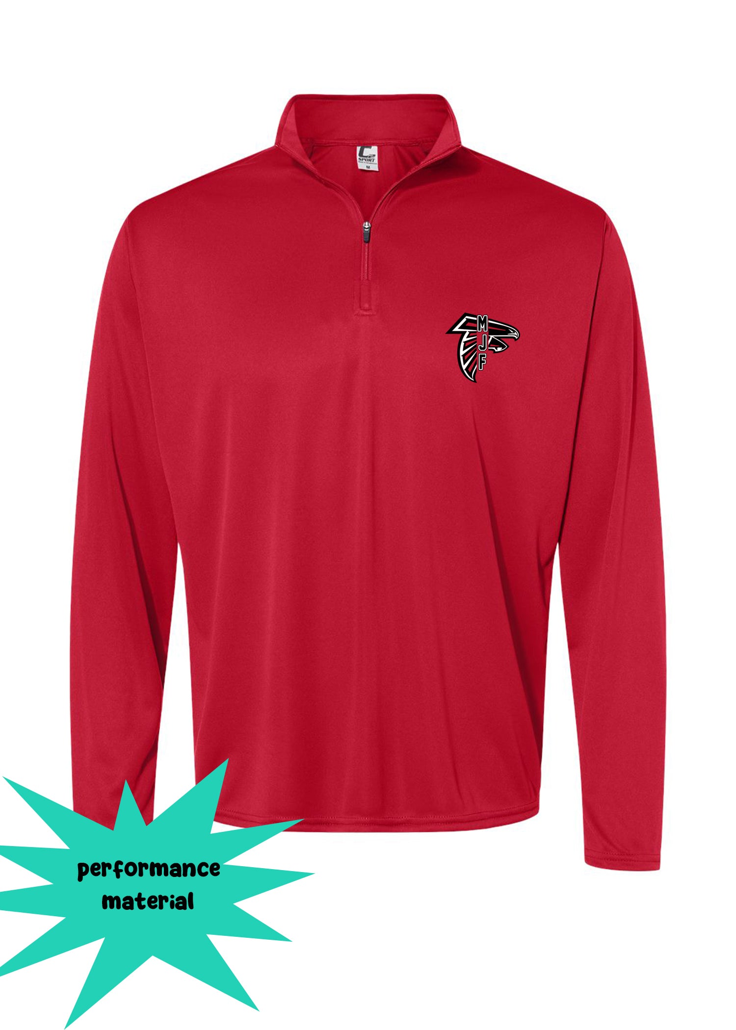 Falcons Football Quarter Zip Long Sleeve Design 5