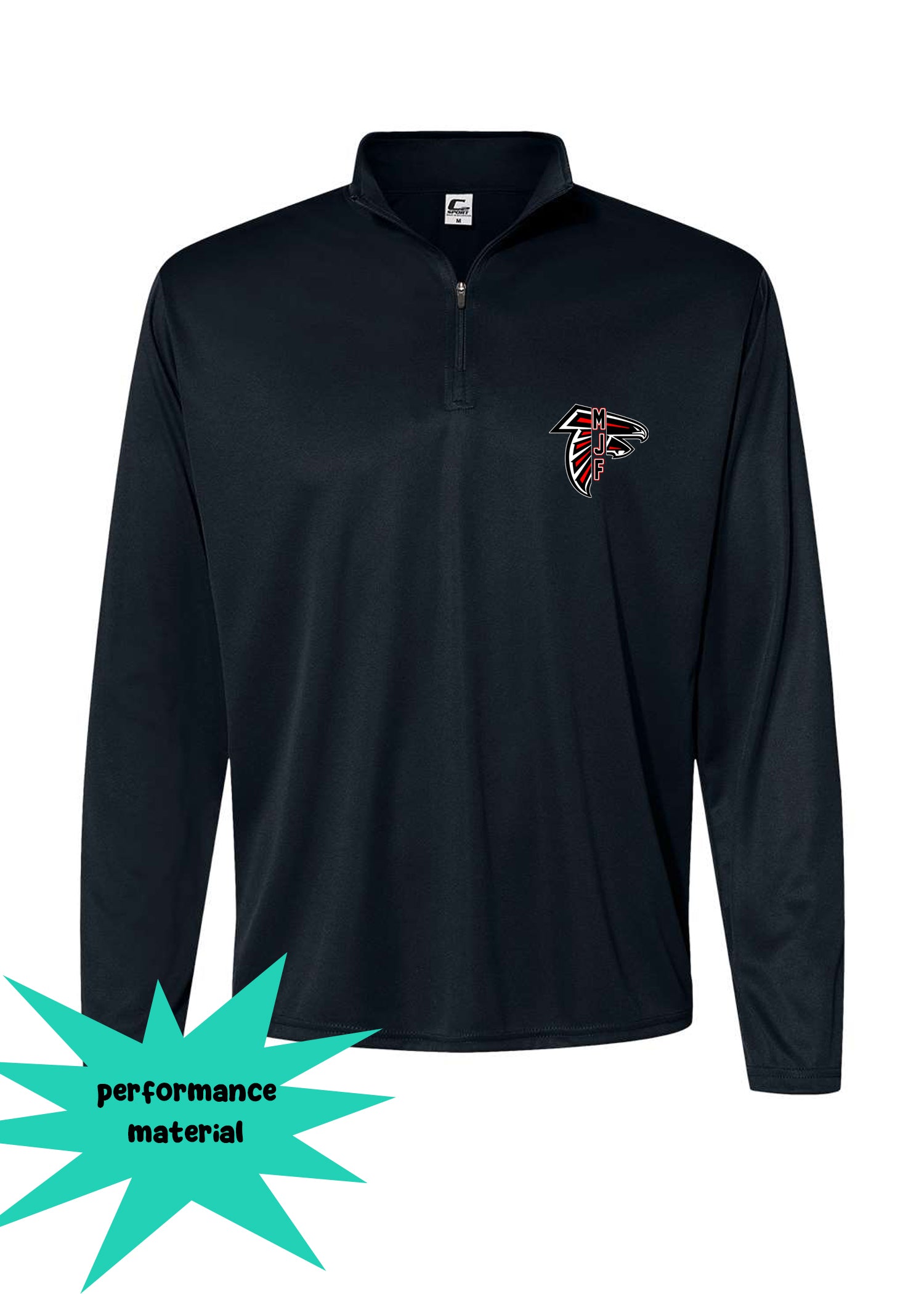 Falcons Football Quarter Zip Long Sleeve Design 5