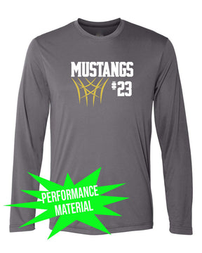 Mustangs Basketball Performance Material Long Sleeve Shirt Design 8