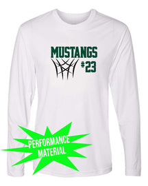 Mustangs Basketball Performance Material Long Sleeve Shirt Design 8