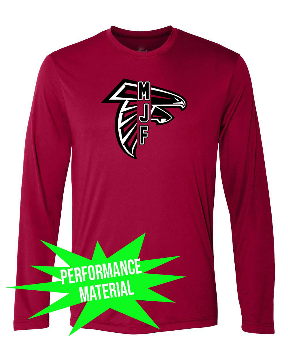 Falcons Football Performance Material Long Sleeve Shirt Design 5