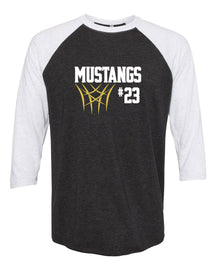 Mustangs Basketball Design 8 raglan shirt