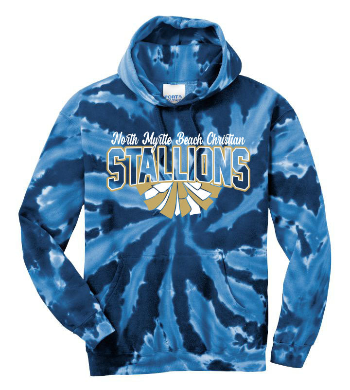 NMB Christian School Cheer Tie-Dye Hooded Sweatshirt Design 1