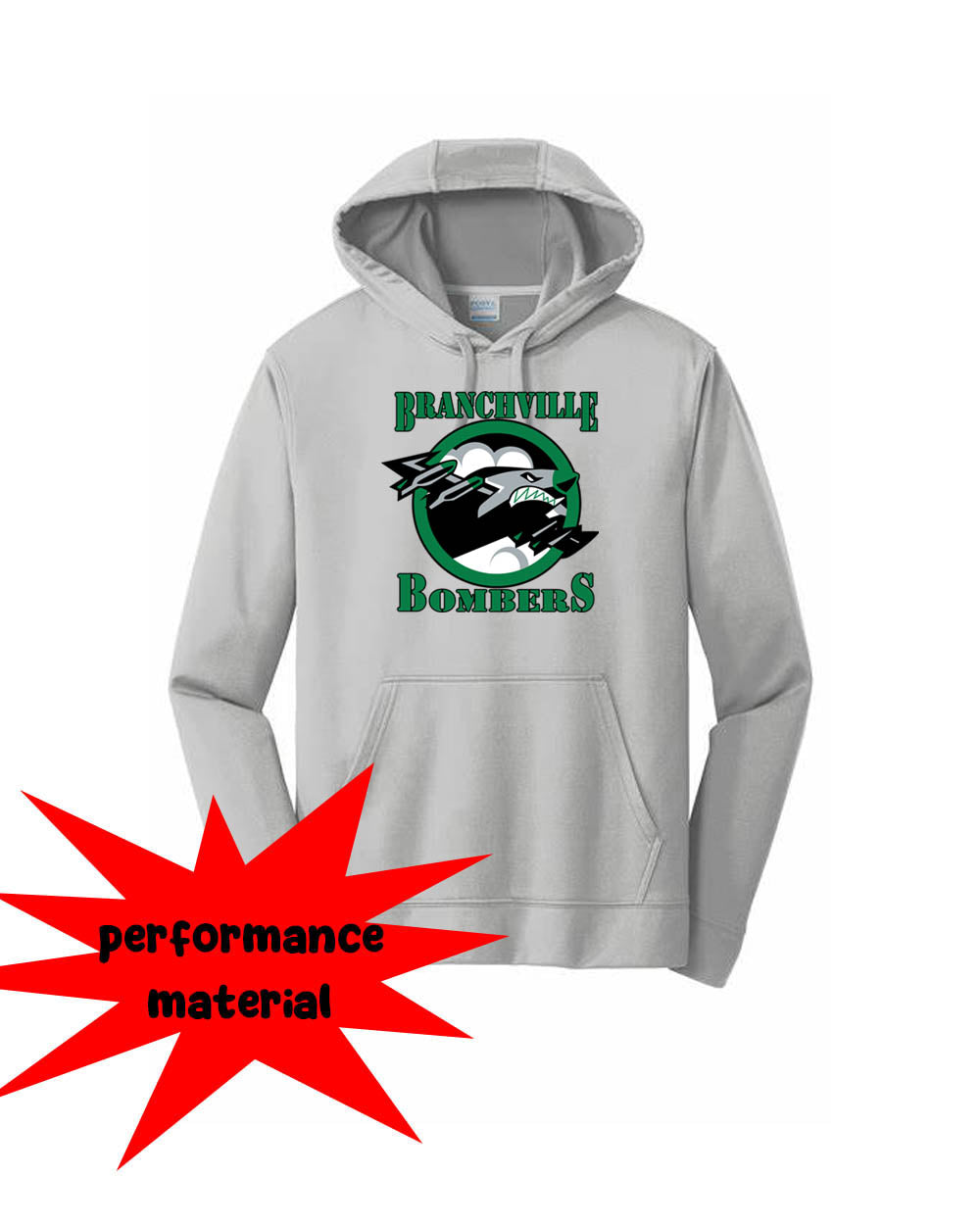 Bombers Wrestling Performance Hooded Sweatshirt Design 1