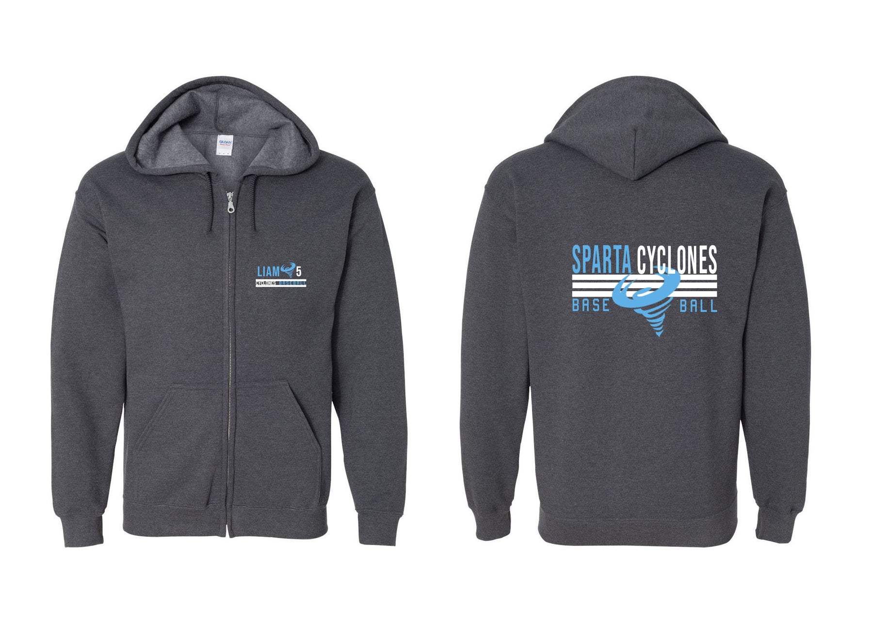 Sparta Cyclones Design 4 Zip up Sweatshirt