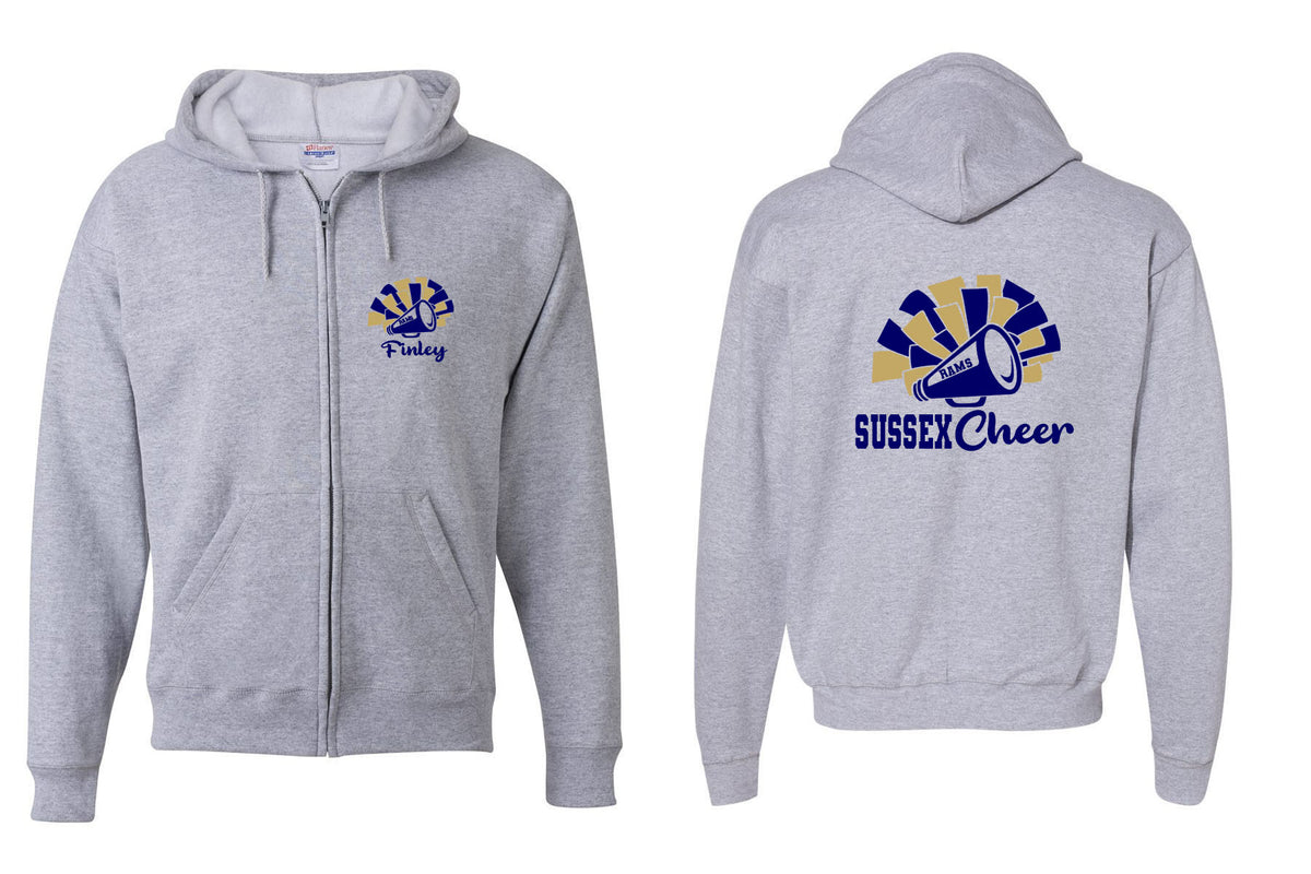 Sussex Middle School Cheer Design 2 Zip up Sweatshirt