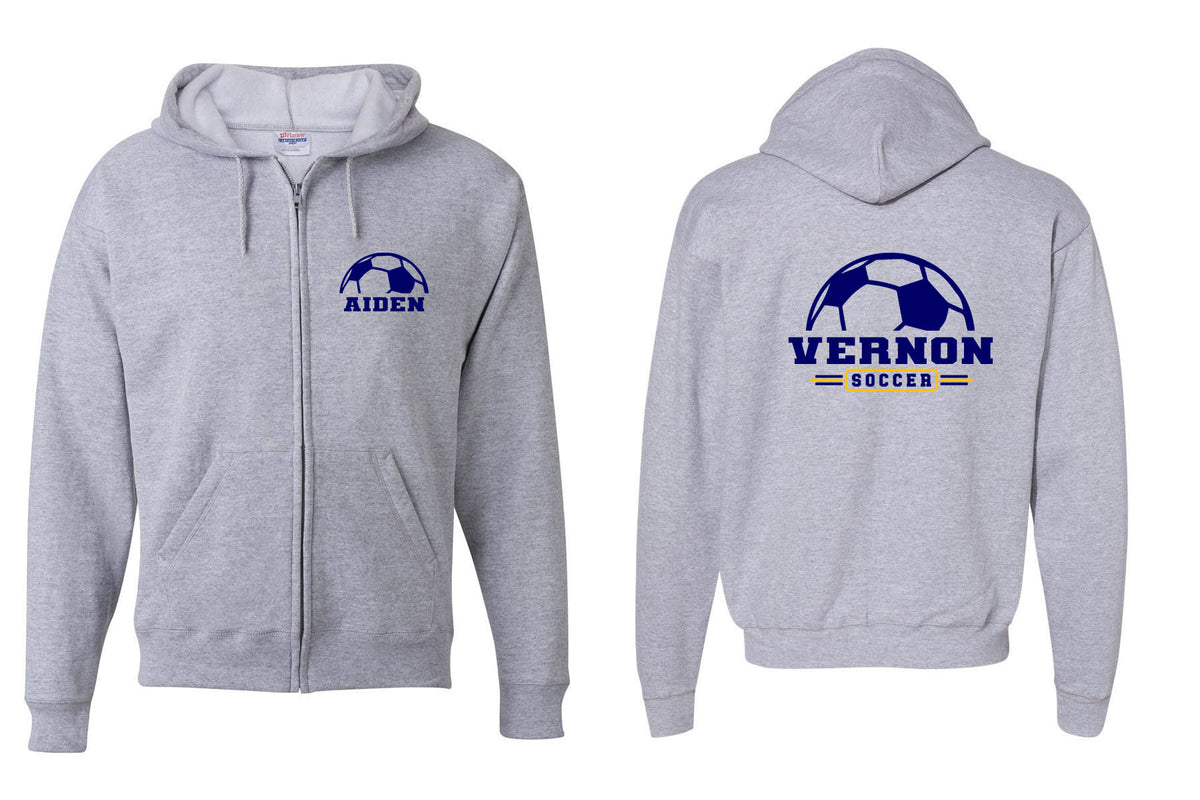 Vernon Soccer Design 1 Zip up Sweatshirt