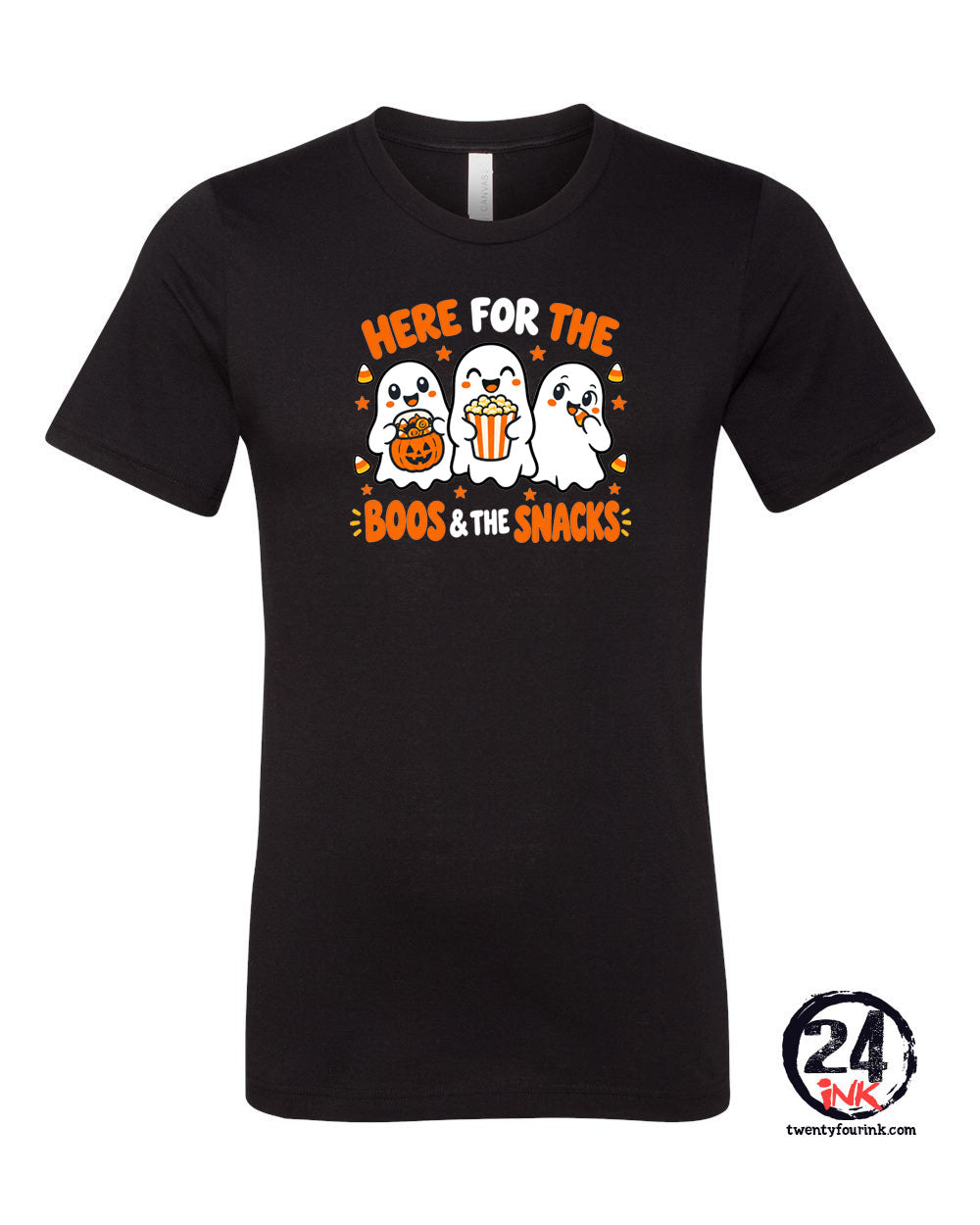 Here for the Boos and Snacks t-shirt (Copy)