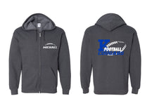 KHS Football Design 3 Zip up Sweatshirt