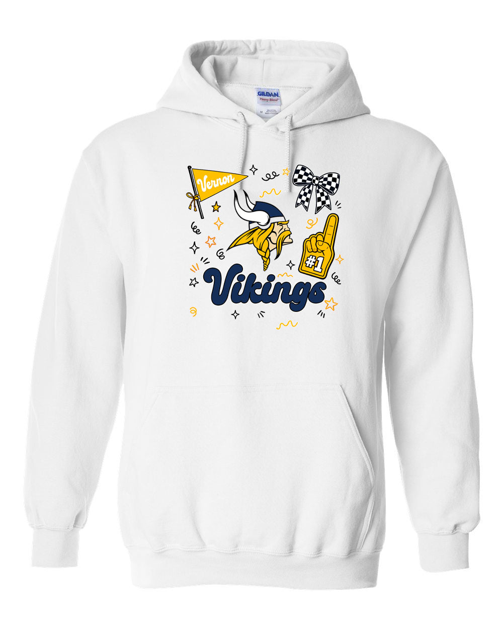 Vikings Design 23 Spiritwear Hooded Sweatshirt