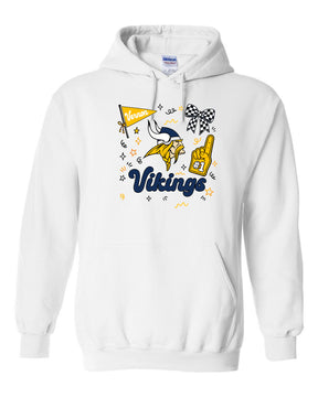 Vikings Design 23 Spiritwear Hooded Sweatshirt